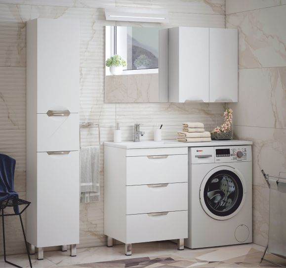 Тумба АЛИОТ 120 с местом под стиральную машину, K410962, CETUS