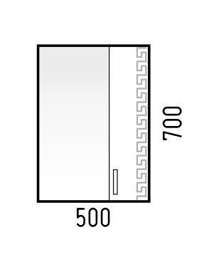 Зеркало-шкаф ОЛИМП 50, K507337, CETUS