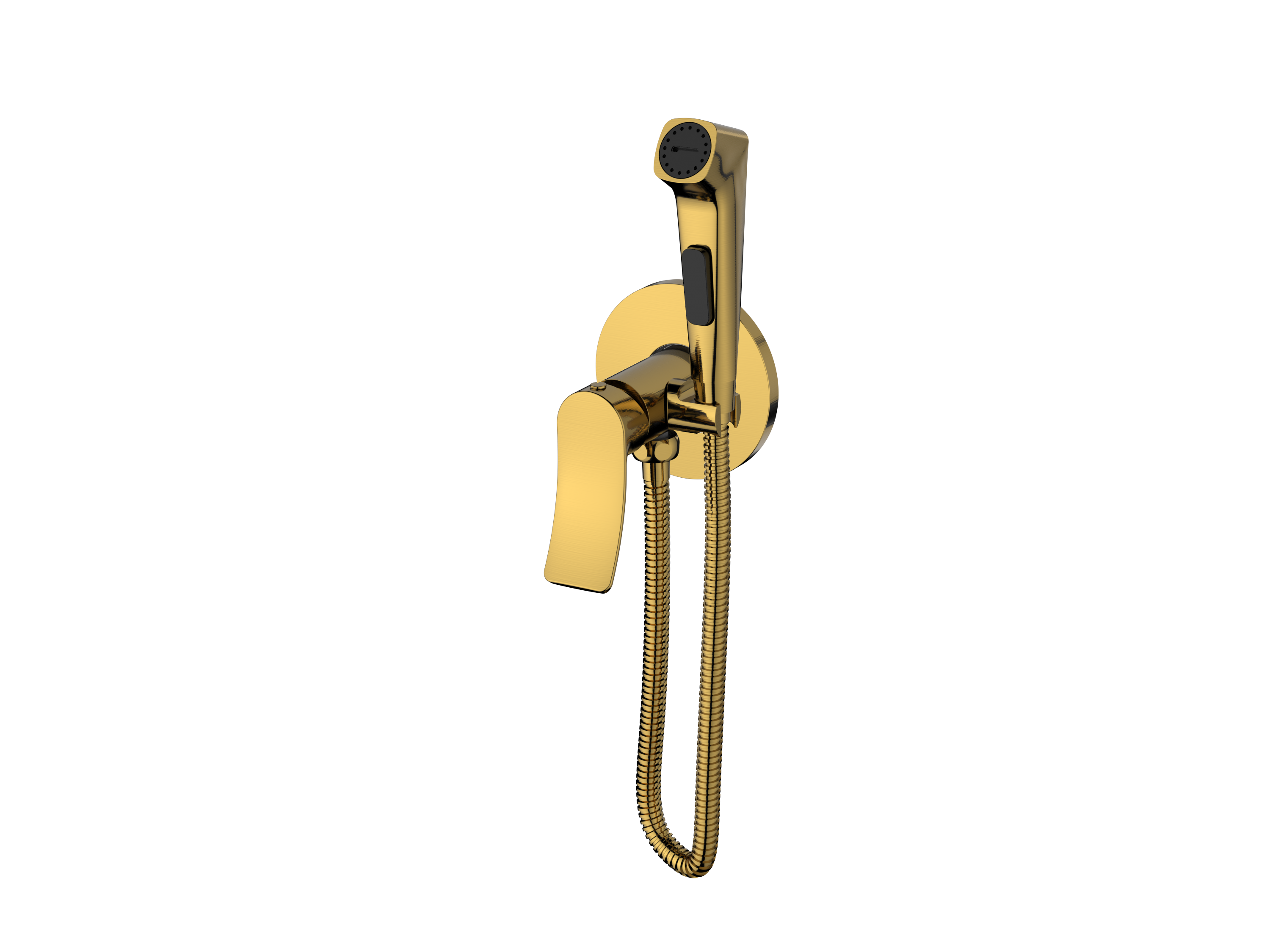 Встраиваемый смеситель с гигиеническим душем, Linea Brushed Gold, CETUS, CSLBGH553GY