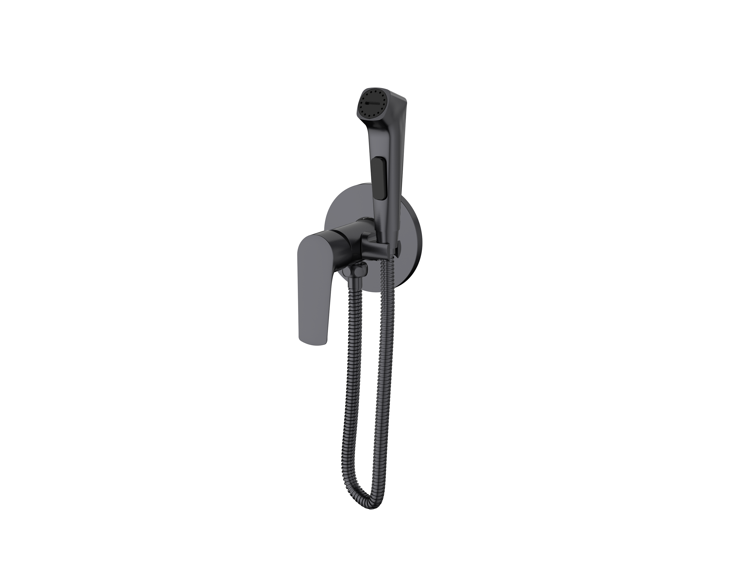 Встраиваемый смеситель с гигиеническим душем, Alba Gun Grey, CETUS, CSAGH128QP