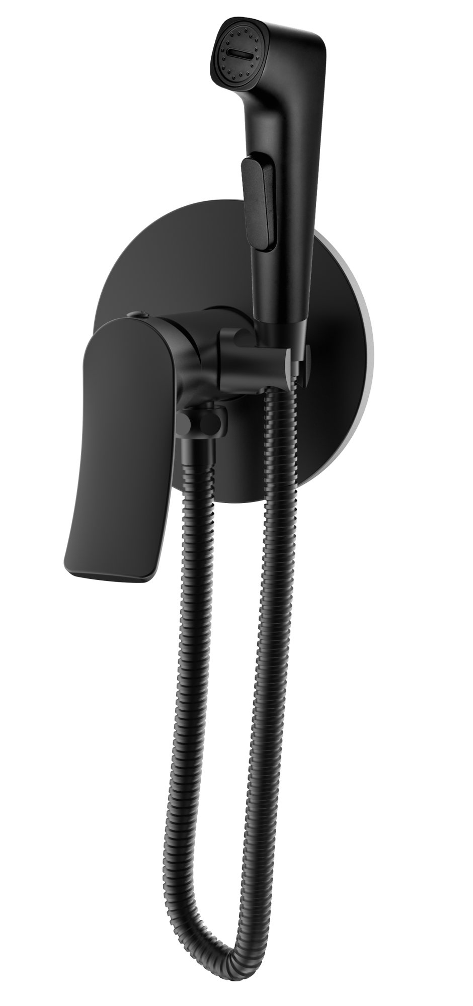 Встраиваемый смеситель с гигиеническим душем, Linea Black, CETUS, CSLB113553BS