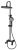Смеситель для ванны с верхним душем, Linea Black, CETUS, CSLB253553BS-05-S2192