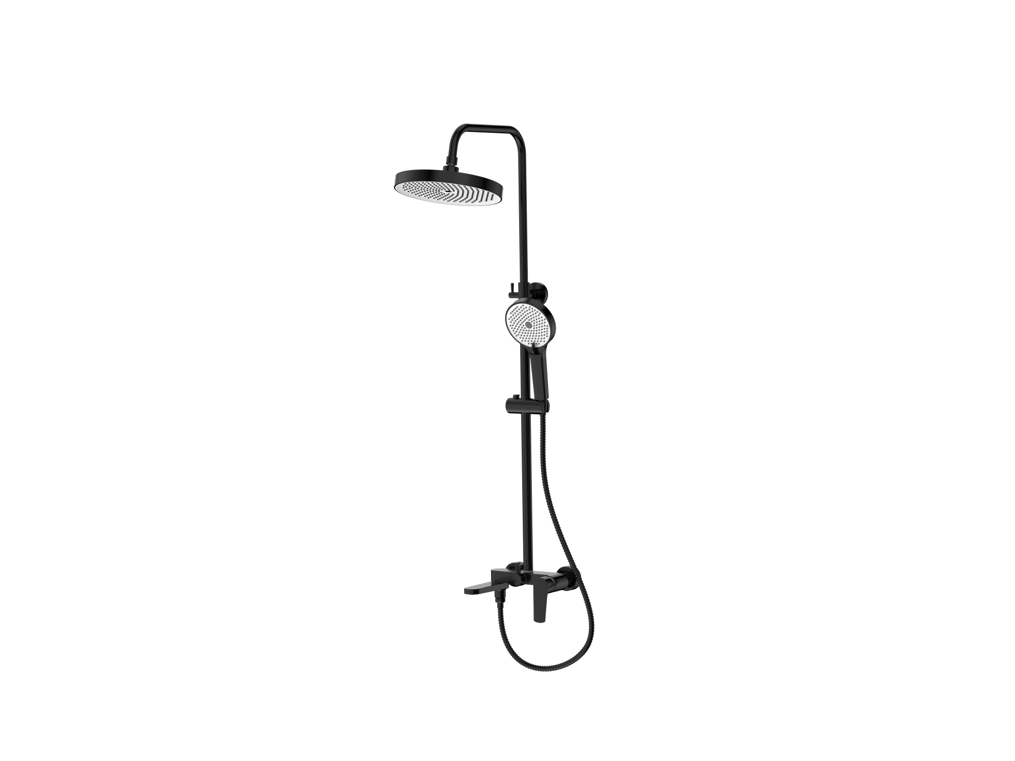 Смеситель для ванны с верхним душем, Alba Black, CETUS, CSAB128BS-07-S2185