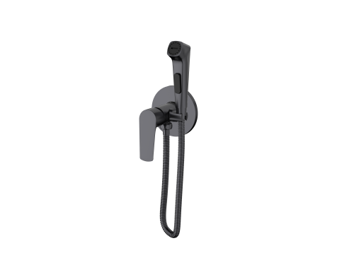 Встраиваемый смеситель с гигиеническим душем, Alba Gun Grey, CETUS, CSAGH128QP