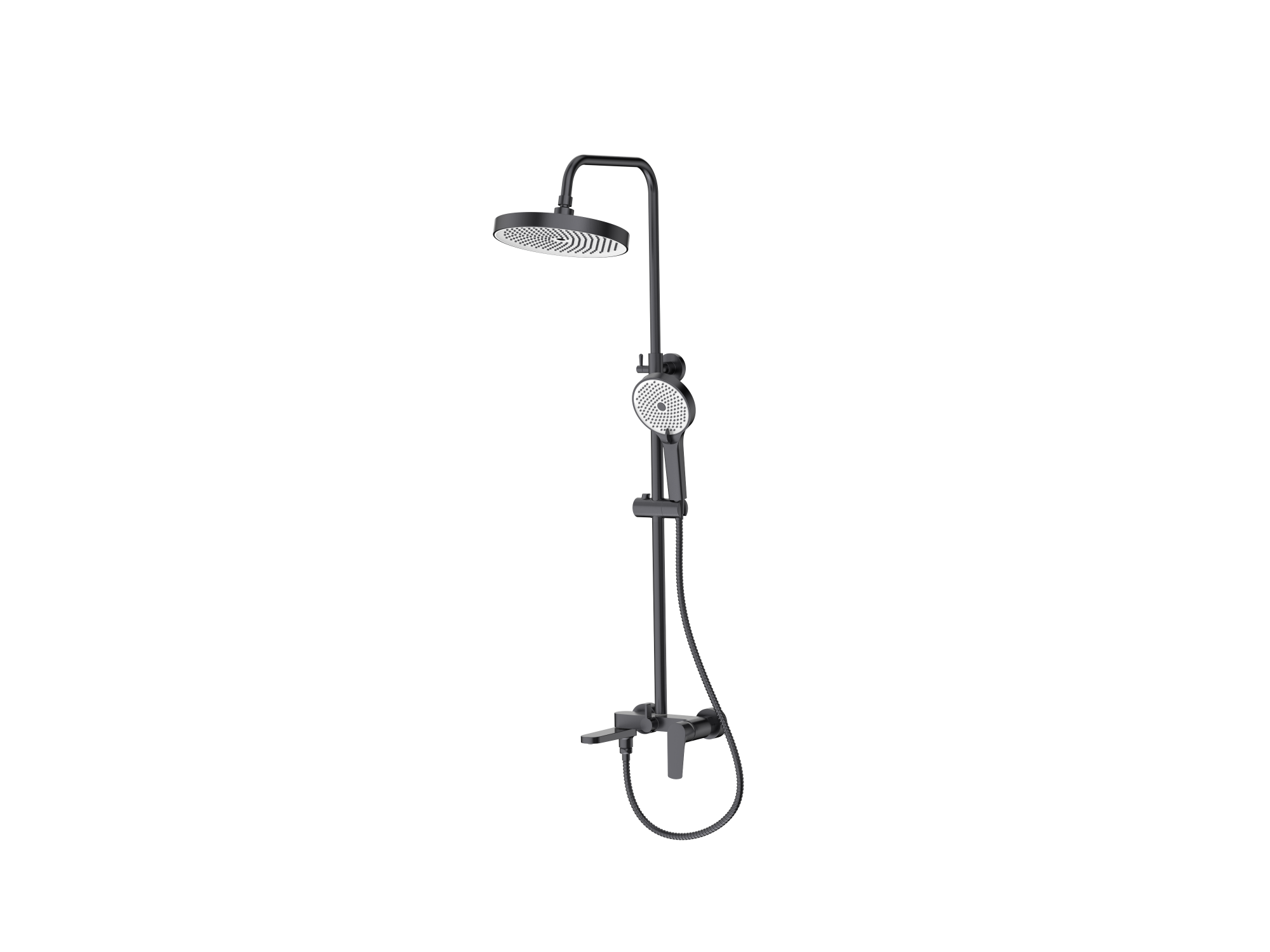 Смеситель для ванны с верхним душем, Alba Gun Grey, CETUS, CSAG128QP-07-S2185