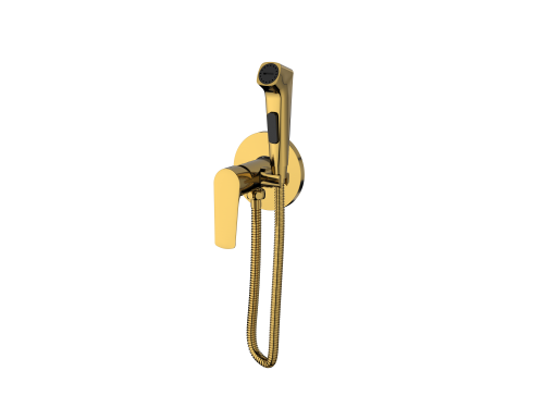 Встраиваемый смеситель с гигиеническим душем, Alba Brushed Gold, CETUS, CSABGH128GY