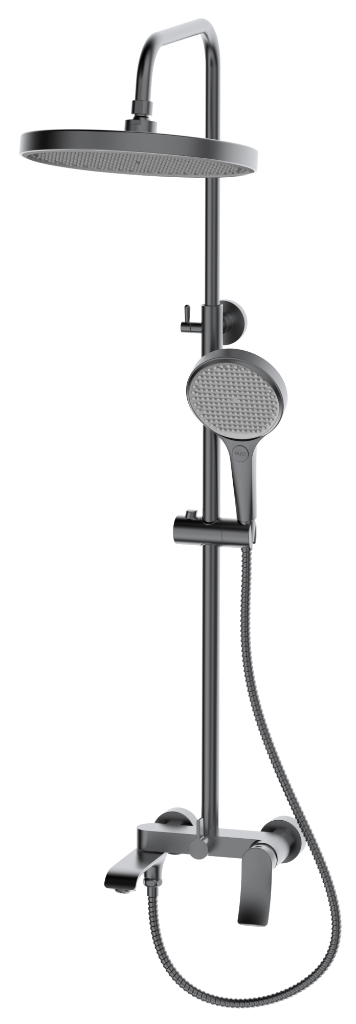 Смеситель для ванны с верхним душем, Linea Gun Grey, CETUS, CSLG253553QP-05-S2192
