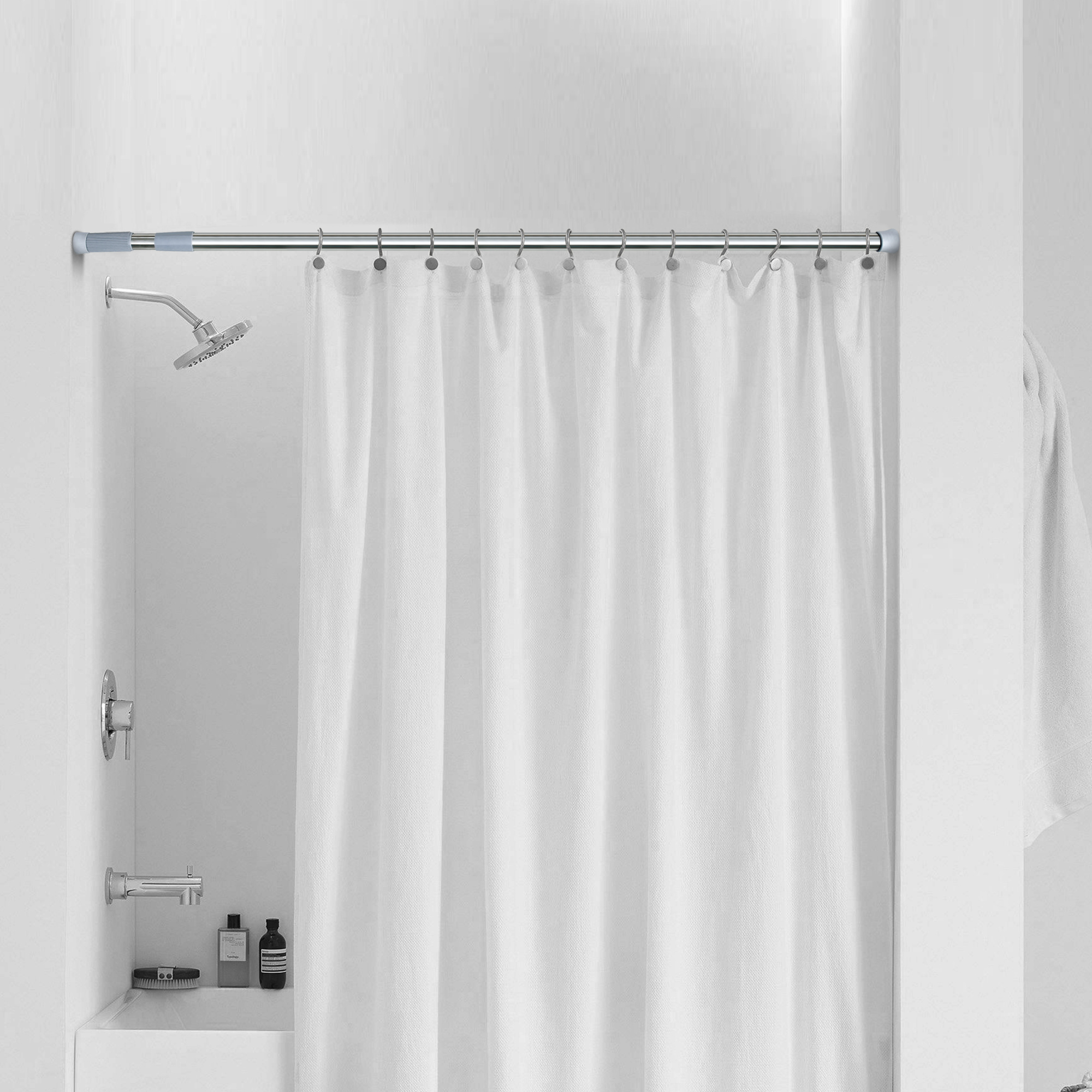 Карниз для ванной комнаты, 135-235 см, хром, CETUS, CSCR68599