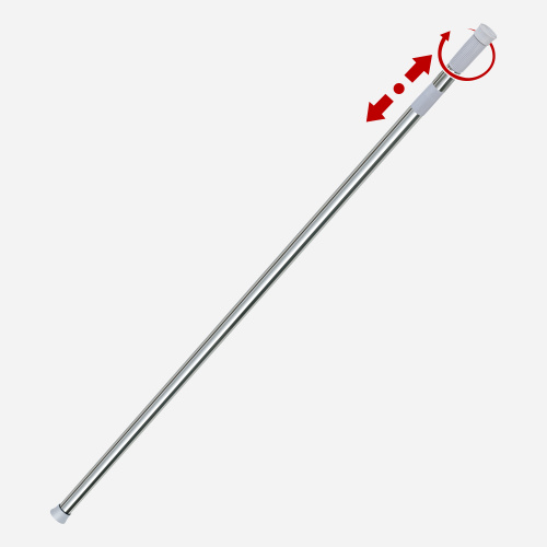 Карниз для ванной комнаты, 135-235 см, хром, CETUS, CSCR68599